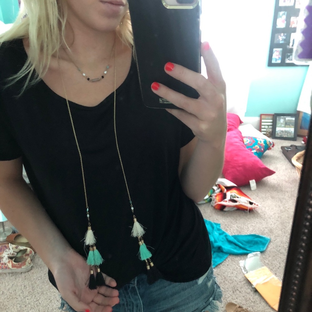 Tassel wrap necklace